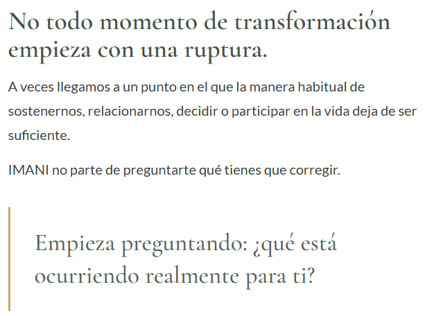 explicacion sobre lo que implica un momento de transformación