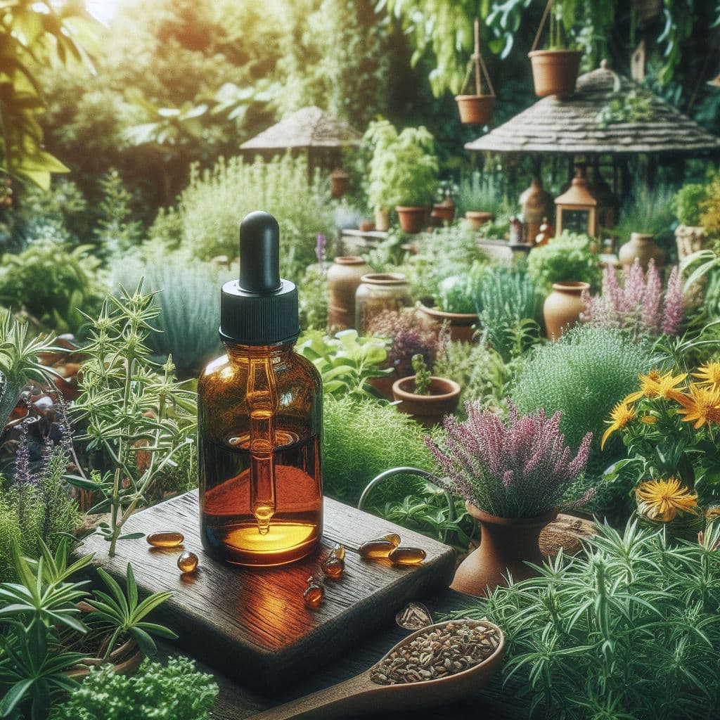 una jardín de plantas medicinales